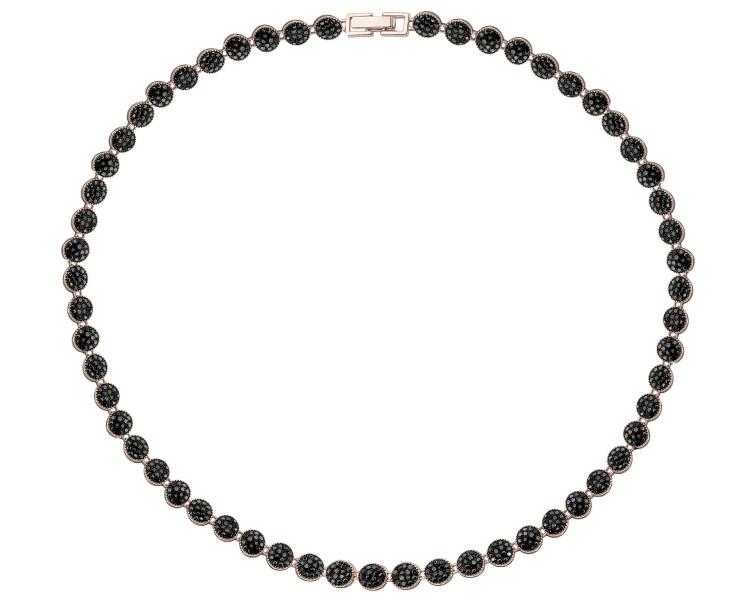 Gold-Plated Brass Necklace with Crystal