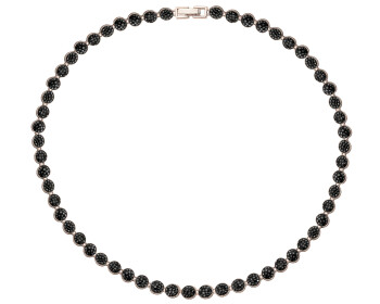 Gold-Plated Brass Necklace with Crystal