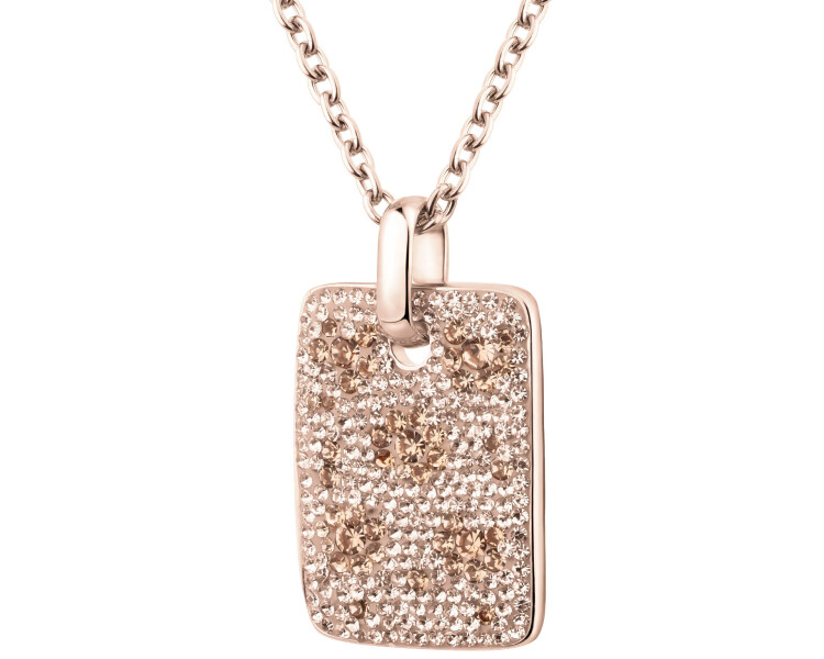 Stainless Steel Necklace with Crystal