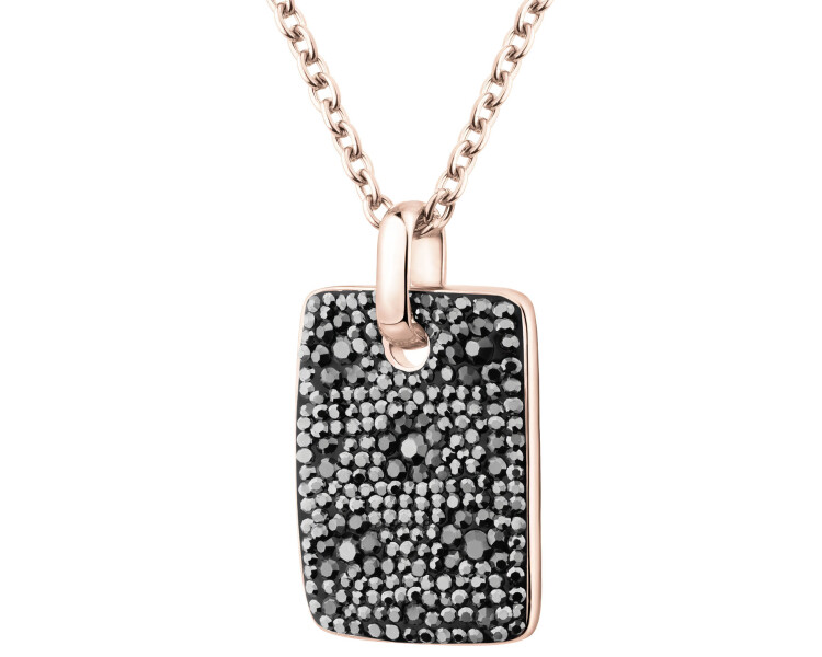 Stainless Steel Necklace with Crystal