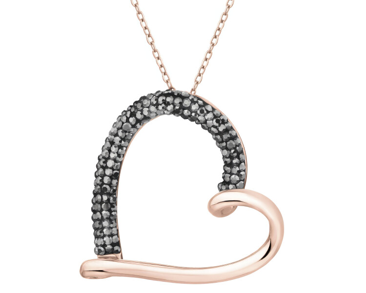 Stainless Steel Necklace with Crystal